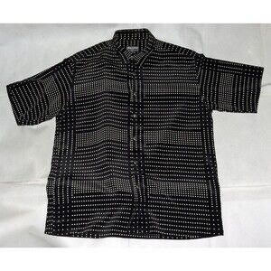 Bassiri Uomo USA Men's Short Sleeve Button Shirt Casual Size Large